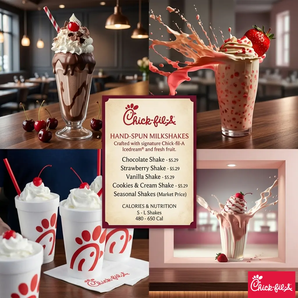 Chick-fil-A Milkshake Menu